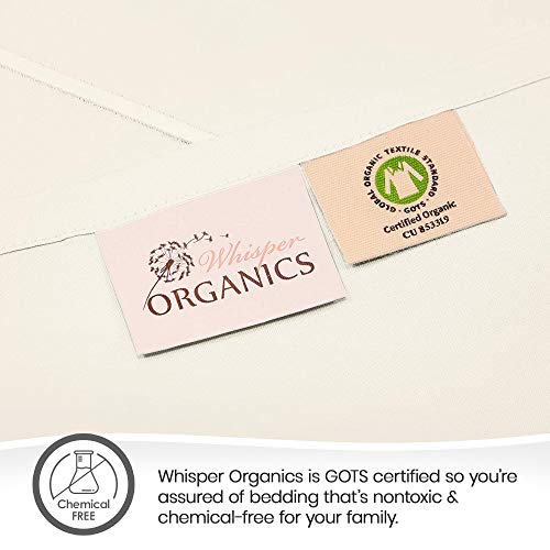 Whisper Organics Organic Cotton Duvet Cover G.O.T.S. Certified, 500 Thread Count