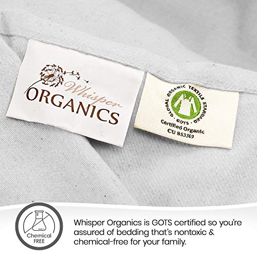 Whisper Organics 100% Organic Cotton Flannel Fitted Sheet - GOTS Certified